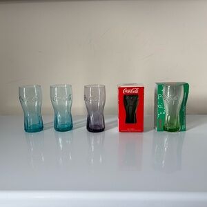 Limited Edition 2020 Coca Cola 6” Gradient Coloured Glasses Set